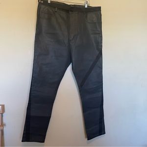 Punk/Royal Black Faux Leather Jeans